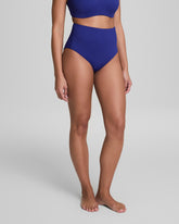 SPANXshapeâ„¢ Swim Pique Ultra Hi-Rise Cheeky Bottom | Deep Azure